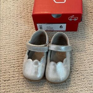 Silver Mary Jane Kids Shoes